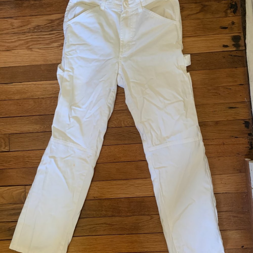 Everlane Carpenter Pants, White Size 0